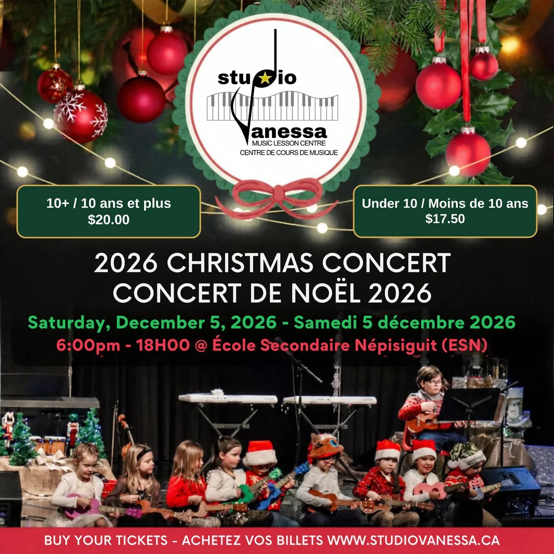 Studio Vanessa Christmas Concert poster